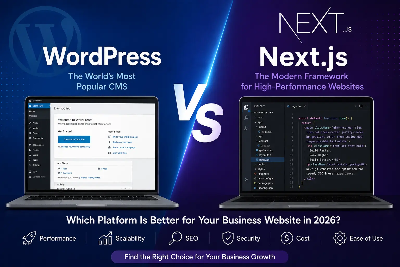 WordPress vs Next.js — Which Platform Is Actually Better for Business Websites in 2026?